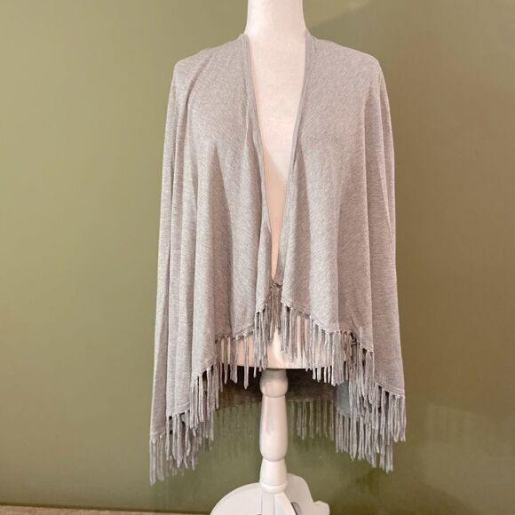 Central Park West open front fringed cardigan L - Picture 1 of 7